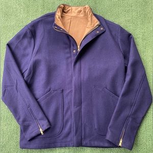 Rare Ship John Wool Full Zip Lined Heavyweight Jacket Men’s 2XL Long Limited Run